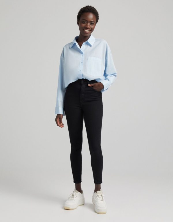 Black Basic Push-up Jeans