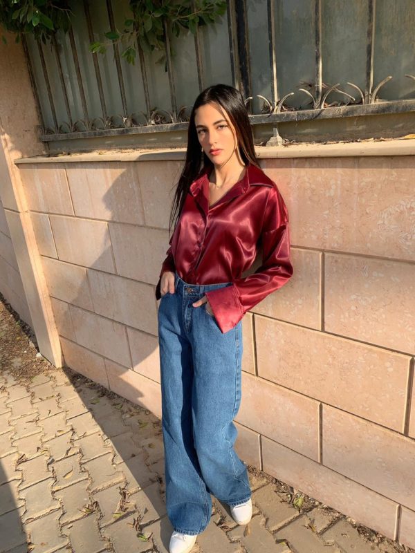 Blue Slouchy Wideleg Jeans