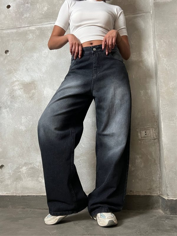 Wideleg Grey Oversized